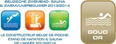 Logo Belgische zwembad-, sauna- & zwemvijverbouwer 2013/2014