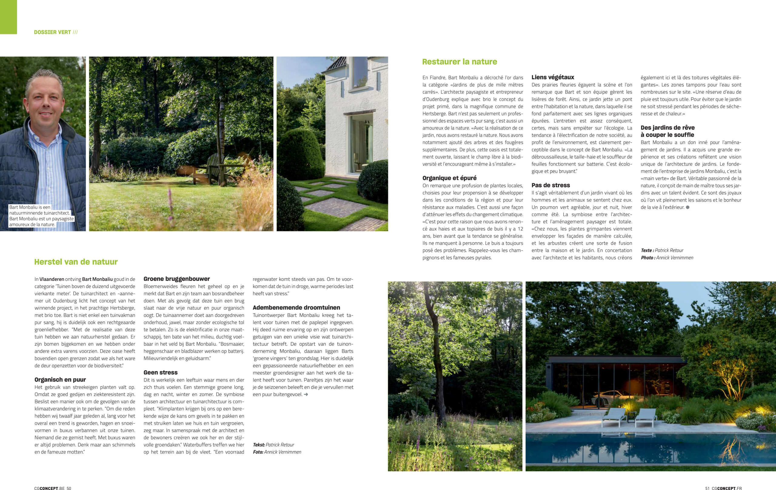 Afbeelding nieuwsitem Het tijdschrift Chic Gardens licht het winnend project VTA ’23 toe.